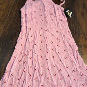 Cotton On Light Pink Dress with Cherry Design